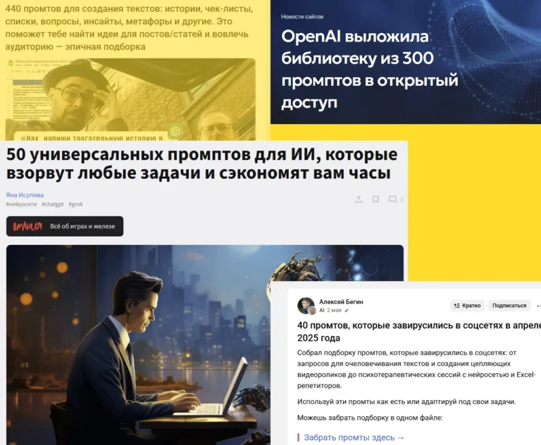 подборки промтов